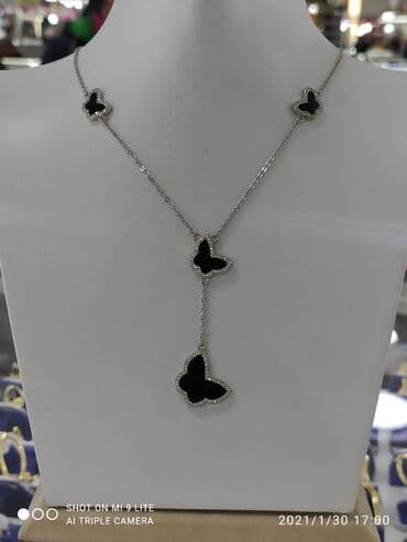 купить свадебное платье недорого: Очень красивый Колье Ванклиф Серебро 925 пробы Дизайн Италия Длина 50 — 1