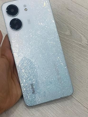 Redmi, Redmi 13C, Б/у, 128 ГБ, цвет - Белый, 2 SIM