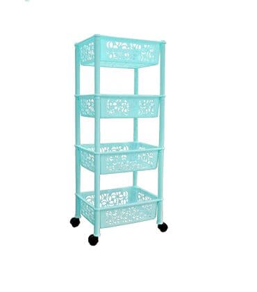 Этажерка Prima, прямоугольная, четырехсекционная большая (пластик)