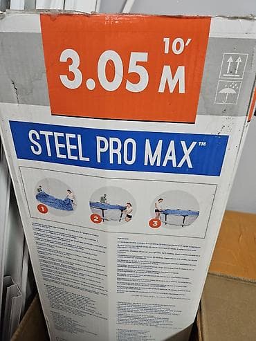футбол поле: Каркасный бассейн Bestway Steel Pro MAX б/у - Диаметр: 3,05 м (10') — 2