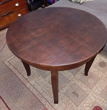 study table: Стол трансформер Для кухни, Раскладной стол, Длина, см: 140-160 с см, цвет - Коричневый — 1