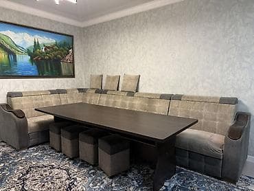 кухонные уголок новый: Комплект мягкой мебели, Б/у, цвет - Бежевый — 1