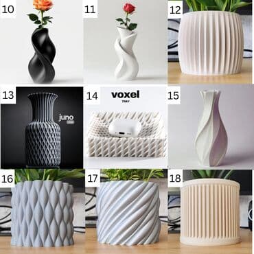 напольные вазы: Минималистичные 3D-печатные вазы Добавьте нотку современного — 8