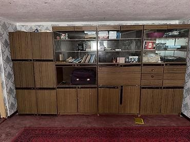 детский комод для одежды: Стенка-шкаф, Тип стенки-шкафа: Модульная, Для зала, Особенности: Для хранения посуды — 1