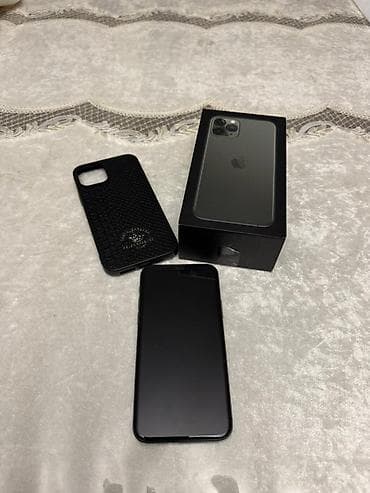 full construction: IPhone 11 Pro, 256 ГБ, Matte Midnight Green, Защитное стекло, Чехол, Коробка, 71 % — 3