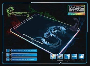 акустические системы logitech со светомузыкой: Dragon War Front Magic Stone (GP-007)
твердый коврик для мышки — 2