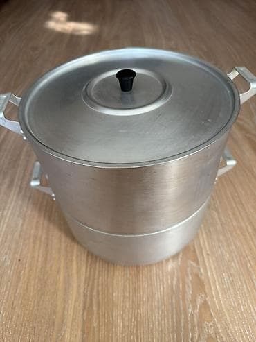 пароварку: Алюминиевая кастрюля-пароварка (4 яруса) с крышкой - Материал — 1