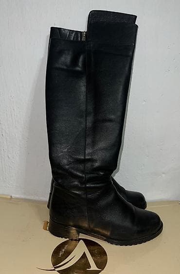 женский пол сапог: Женские высокие сапоги-ботфорты - Цвет: черный - Материал — 7