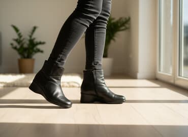 Полусапоги кожаные, зимние (натуральный мех) 38 размера