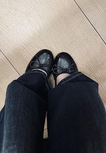 Эркектер кийими: Балетки женские, классические, черные - Форма: круглый мыс - Верх — 1