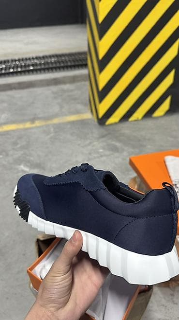 стильные кеды 2016: Кроссовки мужские, темно-синие - Верх: текстиль/неопрен с накладками — 3