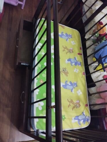 детскую кровать из дерева: Детская односпальная кровать, Б/у, Для девочки, Для мальчика, С матрасом, Дерево, Самовывоз — 3