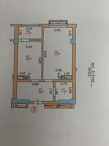 600: 1 комната, 35 м², Тунгуч мкр Элитка, 3 этаж, Дизайнерский ремонт — 2