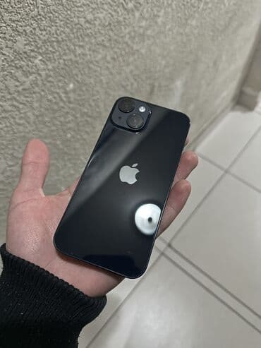 Автоэлектроника: IPhone 14, Б/у, 128 ГБ, Черный, Защитное стекло, Чехол, 90 % — 1