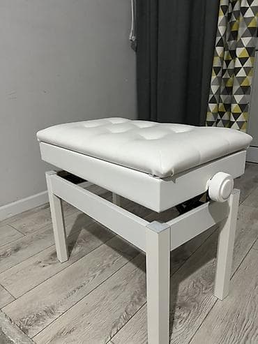 Столы: Банкетка, С полками, цвет - Белый — 4