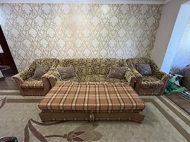 Мебельные гарнитуры: Комплект мягкой мебели, Б/у, Самовывоз, цвет - Коричневый — 2