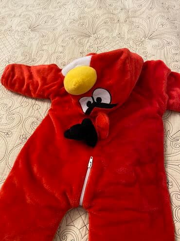 детская одежда для девочек и мальчиков: Боди, цвет - Красный, Б/у — 5