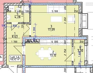 1ком квартира куплю: 1 комната, 47 м², Элитка, 1 этаж, Готовая ПСО (под самоотделку) — 2