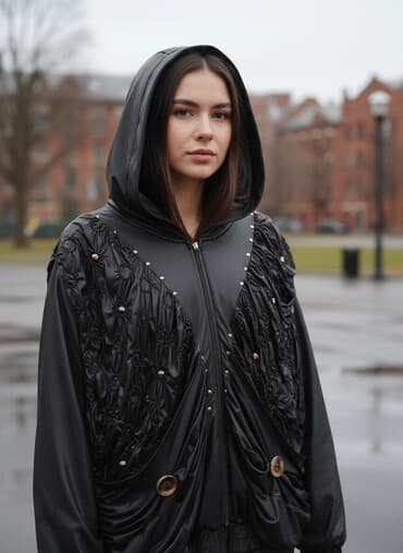 зимние куртки женские больших размеров недорого: Кожаная куртка, Экокожа, С капюшоном, 7XL — 1