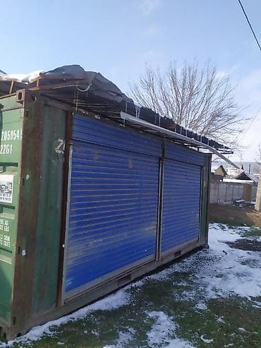 Металлический торговый павильон/контейнер с двумя роллетными воротами