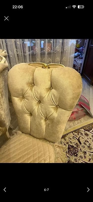 чехлы на стулья на резинке: Стол и стул для зала, Б/у, Самовывоз, цвет - Бежевый — 7