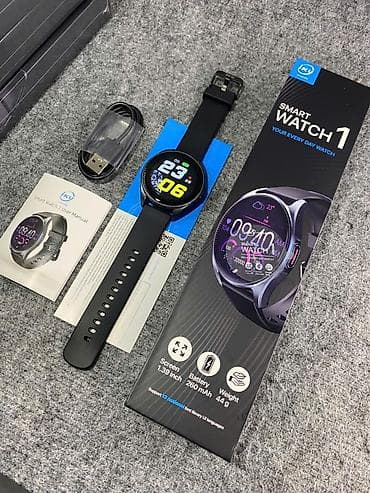 Смарт-часы Smart Watch 1 Комплект: - смарт-часы с круглым дисплеем -
