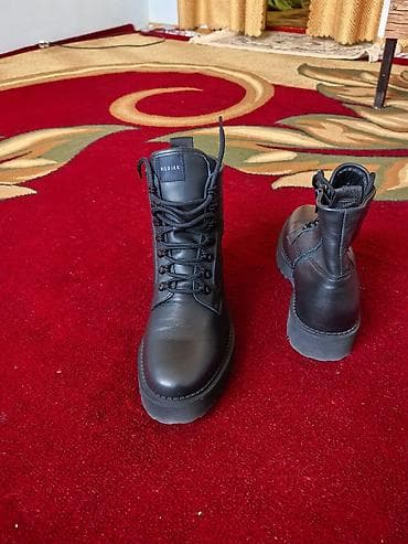 обувь 43 размер: Черные кожаные ботинки NUBIKK - Материал верха: натуральная кожа - — 2