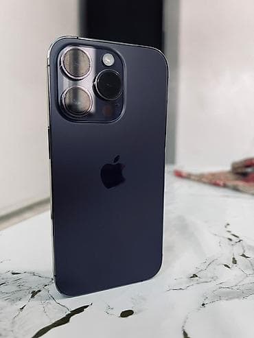 айфон 15 про реплика: IPhone 14 Pro, Новый, 256 ГБ, Deep Purple, Зарядное устройство, Защитное стекло, Чехол, 78 % — 1