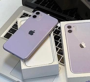 Apple iPhone: IPhone 11, Б/у, 128 ГБ, Зарядное устройство, Защитное стекло, Чехол, 76 % — 1