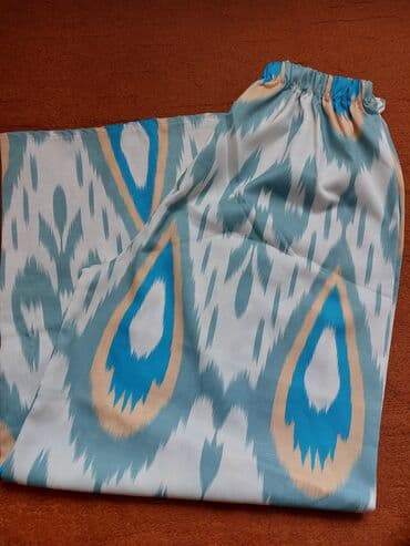 белая ночная сорочка: Домашняя одежда, Штаны, Штапель, Made in KG, Лето — 2