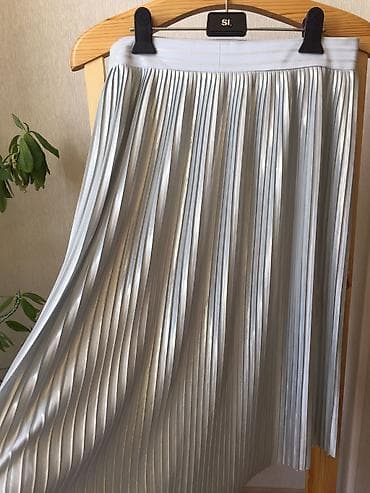 юбка mango: Плиссированная юбка с эффектом металлик Бренд: Mango Размер: M/L Цвет — 6