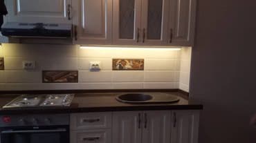 Кухонный гарнитур, Новый, цвет - Бежевый, МДФ, Бесплатная доставка