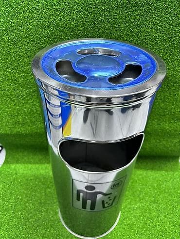 Үй жана бакча: Уличная/интерьерная урна из нержавеющей стали с пепельницей - — 2