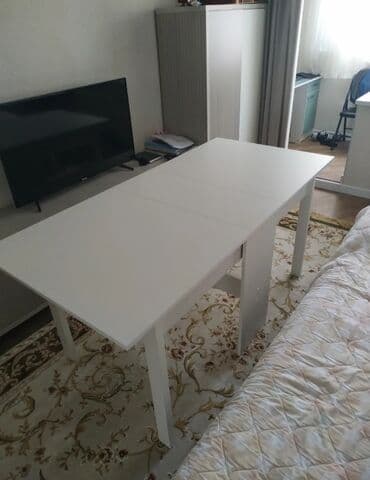 регулируемые ножки для стола: Стол трансформер Для кухни, Раскладной стол, Длина, см: 160 см, цвет - Белый, Желтый, Зеленый — 3