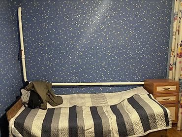 Срочно ‼️ Кровать-односпальная с матрасом и текстилем.район Алтын Ордо