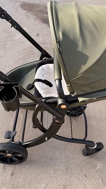 басен цена: Детская коляска-люлька, цвет хаки I’m/оливковый - Просторная люлька с — 6