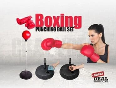 купить надувной батут для бизнеса: Детская боксерская груша с перчатками Напольный детский боксерский — 8