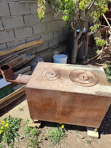 кант трасса: Металлическая печь-буржуйка с варочной поверхностью - Материал — 2