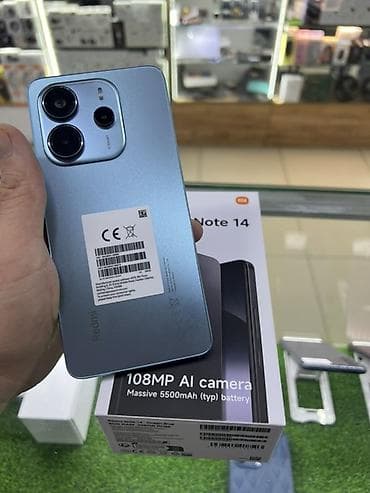 Redmi, Redmi Note 14, Б/у, 256 ГБ, цвет - Голубой, 2 SIM