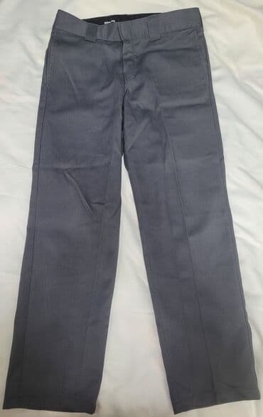 Мужские брюки, цвет графитовый, прямой крой Идеальны для офиса, школы