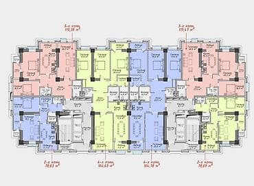 room: 3 комнаты, 119 м², Элитка, 5 этаж, Готовая ПСО (под самоотделку) — 4