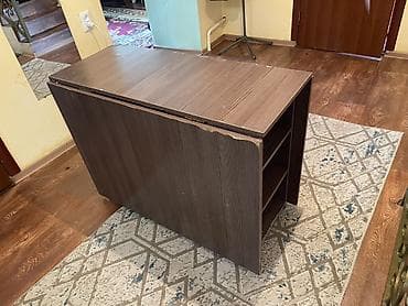 Столы-трансформеры: Стол трансформер Для кухни, Раскладной стол, Длина, см: 180 см, цвет - Коричневый — 5