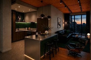 планировка дома: 2 комнаты, 60 м², 10 этаж, Готовая ПСО (под самоотделку) — 1