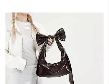 pull and beer: Сумка-хобо с бантом и декоративными металлическими — 3