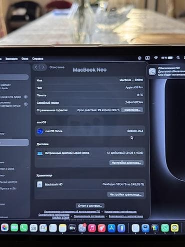macbook mini: Apple MacBook neo(серебристый) Характеристики по скриншотам системы — 3