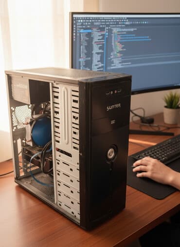 Компьютер, ядер - 6, ОЗУ 16 ГБ, Для несложных задач, Б/у, Intel Xeon, AMD Radeon 530 / 535, HDD