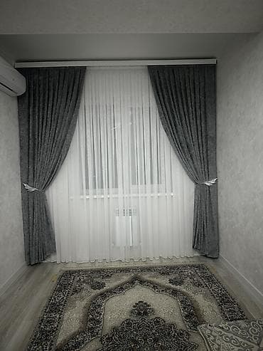 Комплект штор, С тюлем в комплекте, Готовое изделие, Для спальни