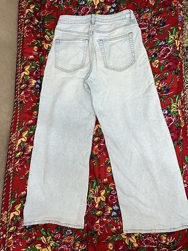 Джинсы: Джинсы, Прямые, H&M, Высокая талия, Вареные — 2