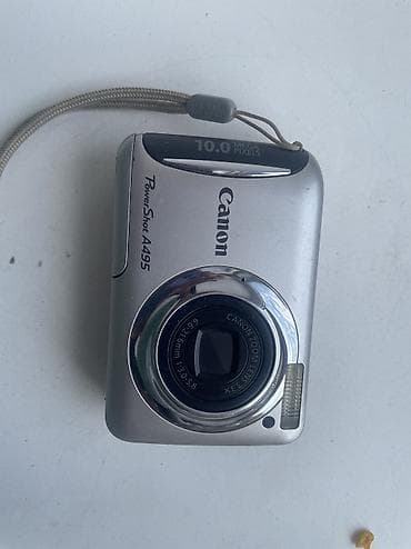 Фото и видеокамеры: Фотоаппарат Canon PowerShot A495. рабочий новая батарея флешка есть — 1