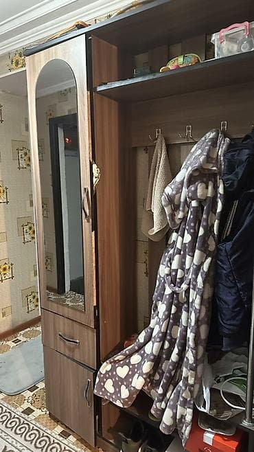 вход в дверь: Гарнитур для прихожей, Зеркало, ДСП, цвет - Коричневый — 1